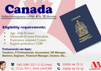 Apply Canada Skilled Immigration Visa Through our Experts.
