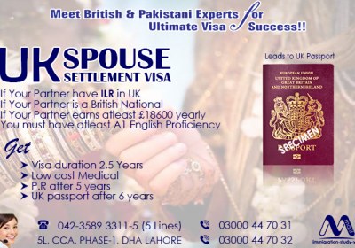 Apply UK Spouse Settlement Visa Through Our British & Pakistani Experts..