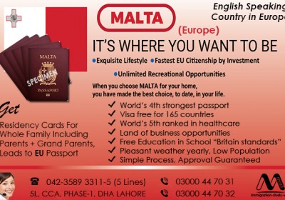 Get Malta Immigration Through Our British Experts